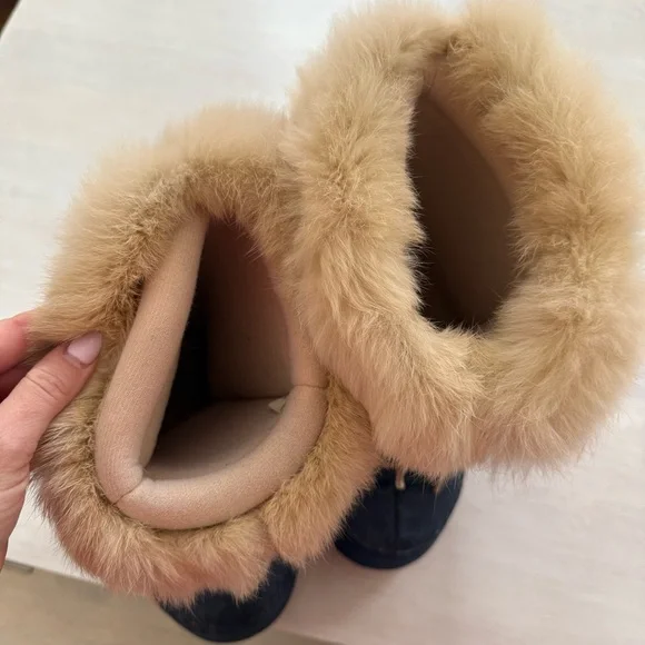 MOON BOOTS • Women's denim Blue Winter Boots size 9/39 - Picture 7 of 8